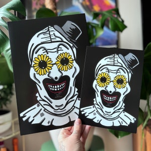 Kunstdruck Der Clown | Terrifier Druck | Terrifier 2 Original Gemälde Scan A5 A4 Horrorfilm Druck