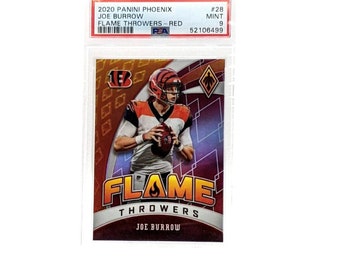 2020 Panini Phoenix Joe Burrow RC Flame Throwers Red #'d 271/299 Insert Holo SP