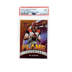 2020 Panini Phoenix Joe Burrow RC Flame Throwers Red #&#39;d 271/299 Insert Holo SP