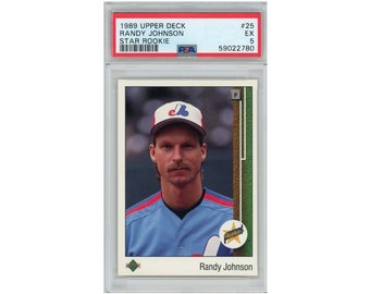 1989 Upper Deck Randy Johnson RC #25 PSA 5 Excellent Star Rookie Hall of Fame