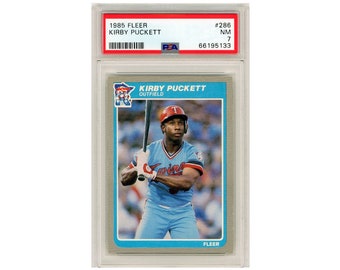 1985 Fleer Kirby Puckett RC Hall of Fame PSA 7 Near Mint #286