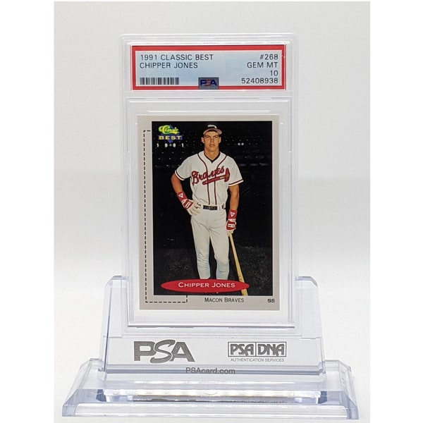 1991 Classic Best Chipper Jones Pre-Rookie Card PSA 10 #268 - Hall Of Fame Atlanta Braves Rookie Card Gem Mint Vintage Baseball