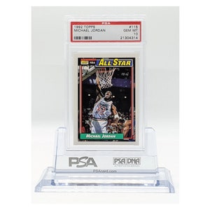 1992 Topps Michael Jordan Basketball Card #115 All-Star PSA 10 Jordan - Temple de la renommée du basketball - Slam Dunk All Star des Jeux Olympiques