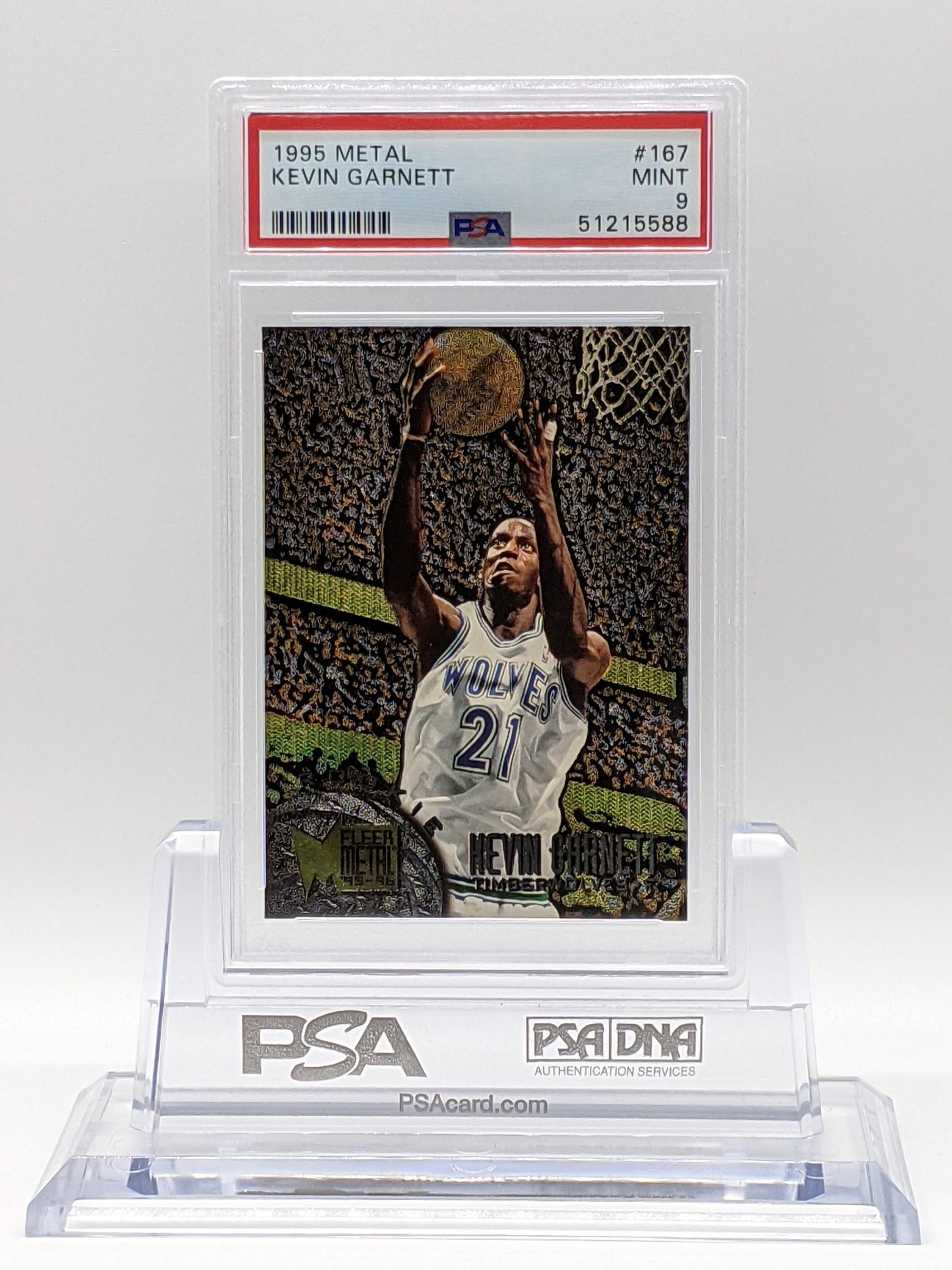 1995 Fleer Metal Kevin Garnett Rookie Card 167 PSA 9 Mint - Etsy