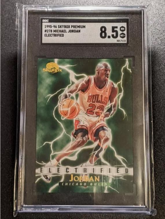 1995-96 Skybox Premium Michael Jordan Electrified SGC 8.5 NM #278