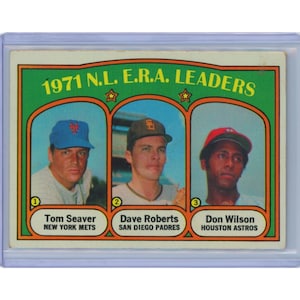 1972 Topps Tom Seaver HOF 1971 ERA Leaders #91 New York Mets Vintage Baseball
