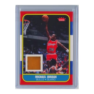 Reimpresión autorizada de Fleer Michael Jordan Rookie 2007-08 Juego de piso usado #RCF