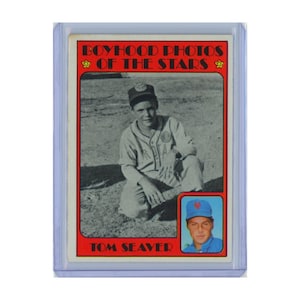 1972 Topps Tom Seaver HOF Boyhood Photos #347 New York Mets Vintage Baseball