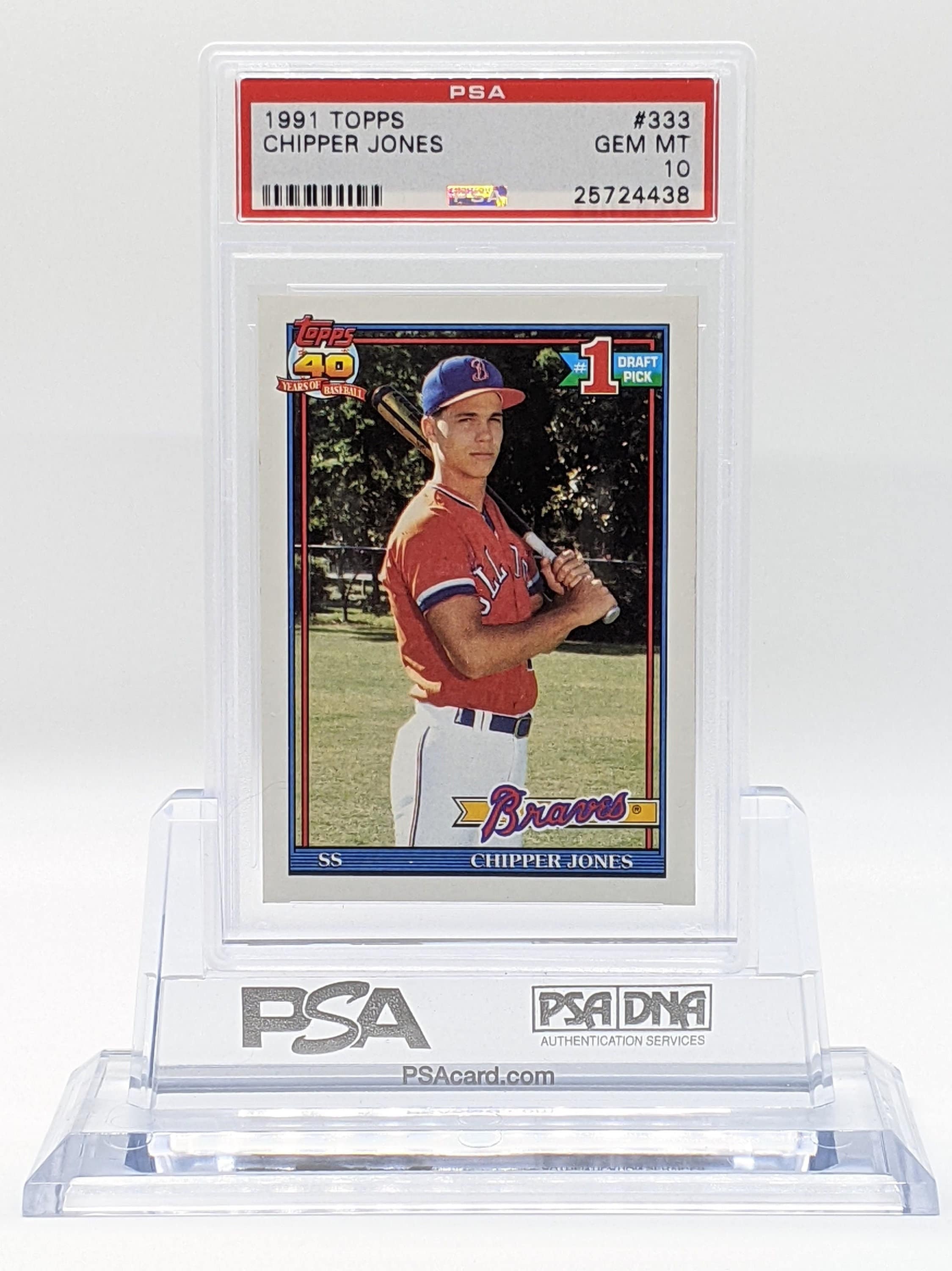 TOPPSカード Amazon.com: Chipper Jones 1991 Topps Baseball Rookie Card RC