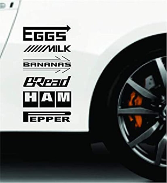Eggs Milk Banana Bread Ham Pepper Grocery Getter Groceries JDM Etsy