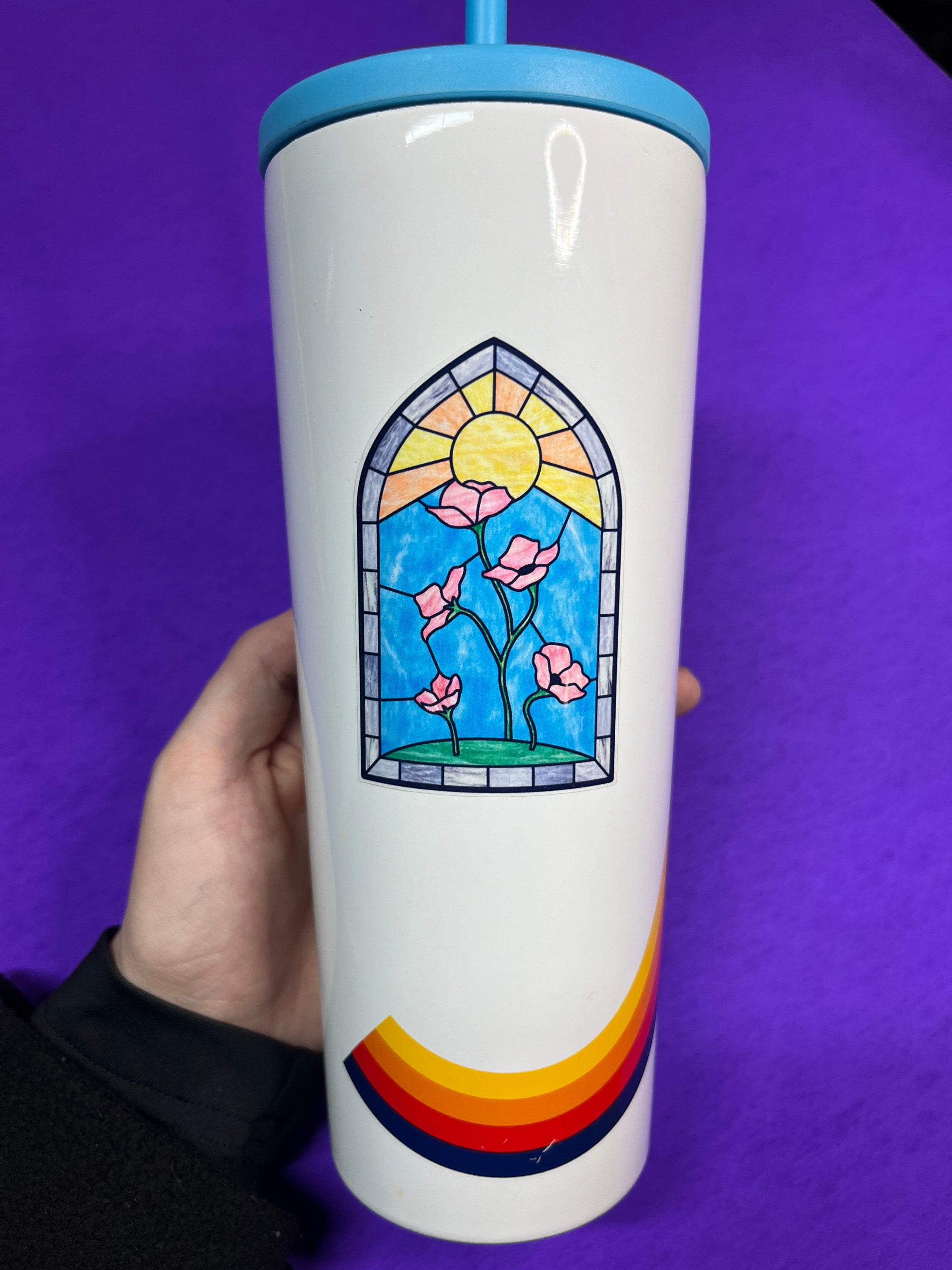 Faux Stained Glass Window Vinyl Sticker - Etsy