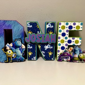 Monster inc inspired 3D letter