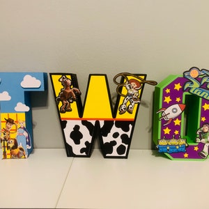 Toy story themed 3D letters
