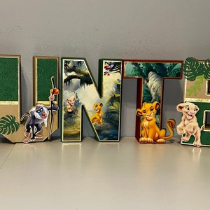 Lion king inspired 3D letter