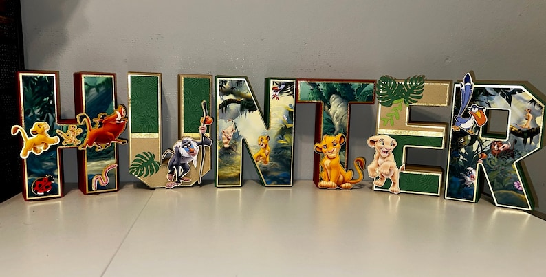 Lion King Inspired 3D Letter - Etsy