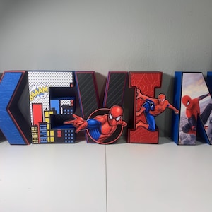 Spider man themed 3D letters