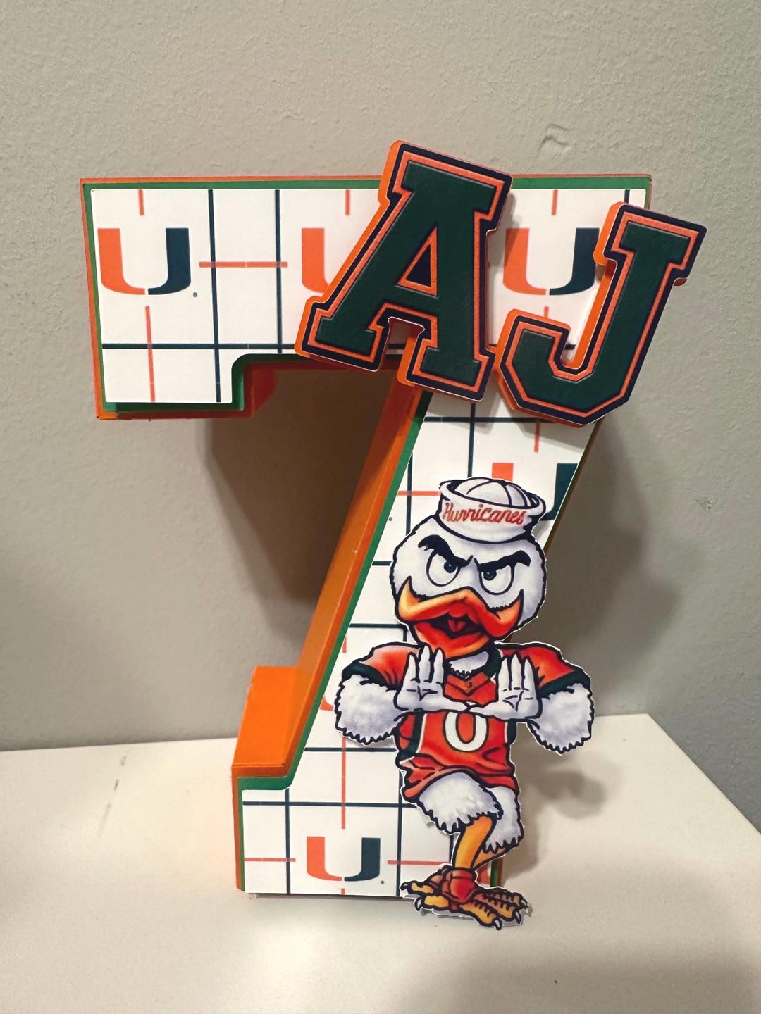 Umiami Lettering University of Miami 3D Letters - Etsy