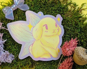 Fairy Bunny Waterproof Vinyl Sticker