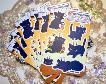 Benzo the Alien Cat Sticker Sheet