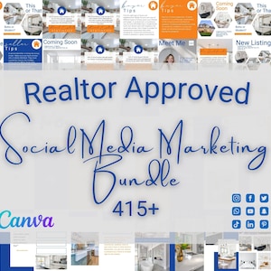 415 Social Media Posts  | Real Estate Stories | Real Estate Social Media | Real Estate Facebook |  eXp Realty | Real Estate Instagram | Blue