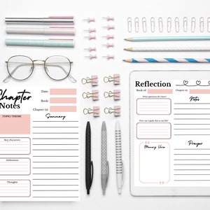 Bible Chapter Summary Worksheet | Study Template (PDF & Digital)