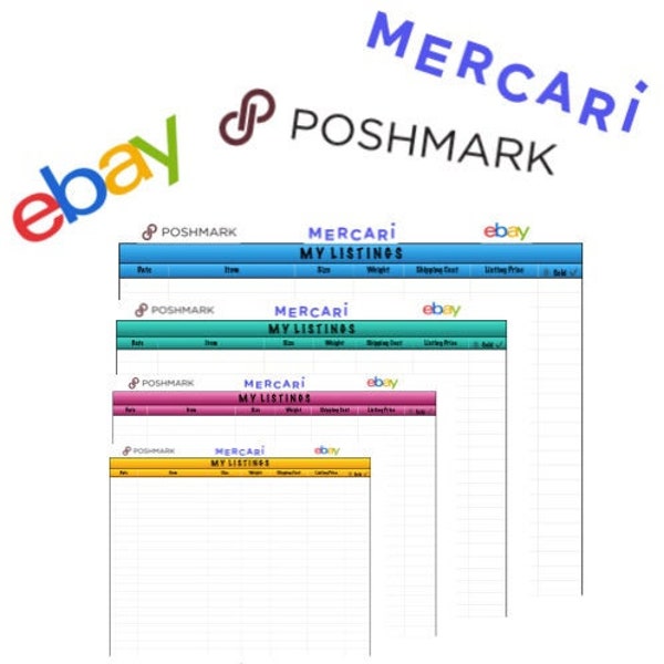 Ebay Inventory Spreadsheets Etsy UK