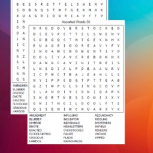 199 Word Search Puzzles | Printable Puzzle Pages for Kids and Adults | Includes Solutions | Digital | Printable Pages | Instant Download PDF