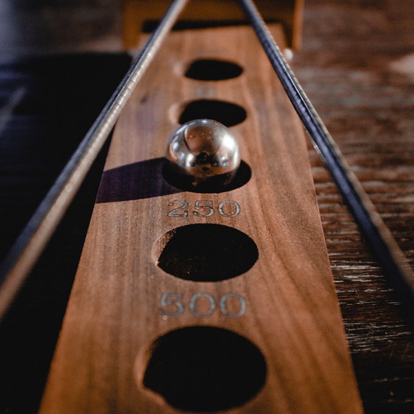Solid Walnut Shoot the Moon Game | Handcrafted Wooden Game for Family Fun