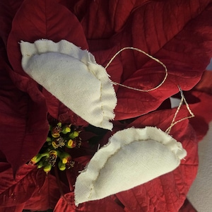 Handmade PIEROGI, 2 pieces, Christmas ornaments, Holiday decor for Pierogi fans