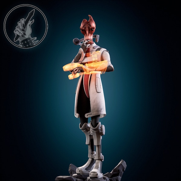 Mass Effect Mordin Figure  |  Unpainted Durable Resin 3D Printed Statue / Model Kit | H3ll Creator