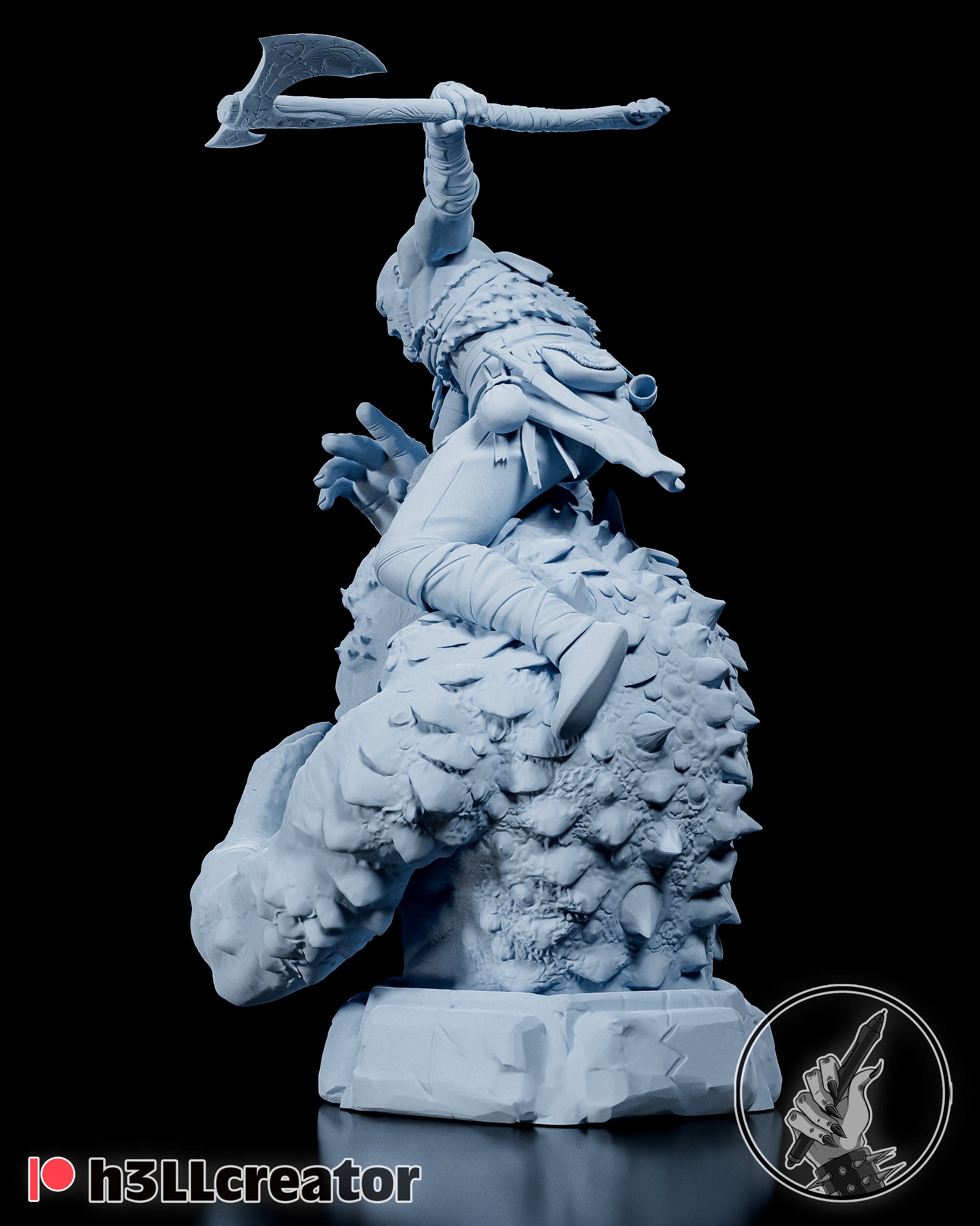 Kratos, God of War, 3d print resin model kit 1:10 scale