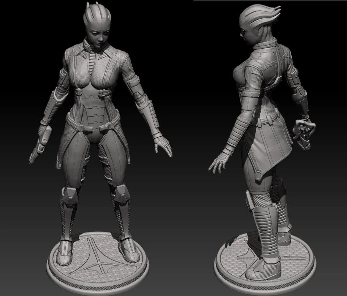 Mass Effect Liara T Soni Unpainted Durable Resin 3d Etsy