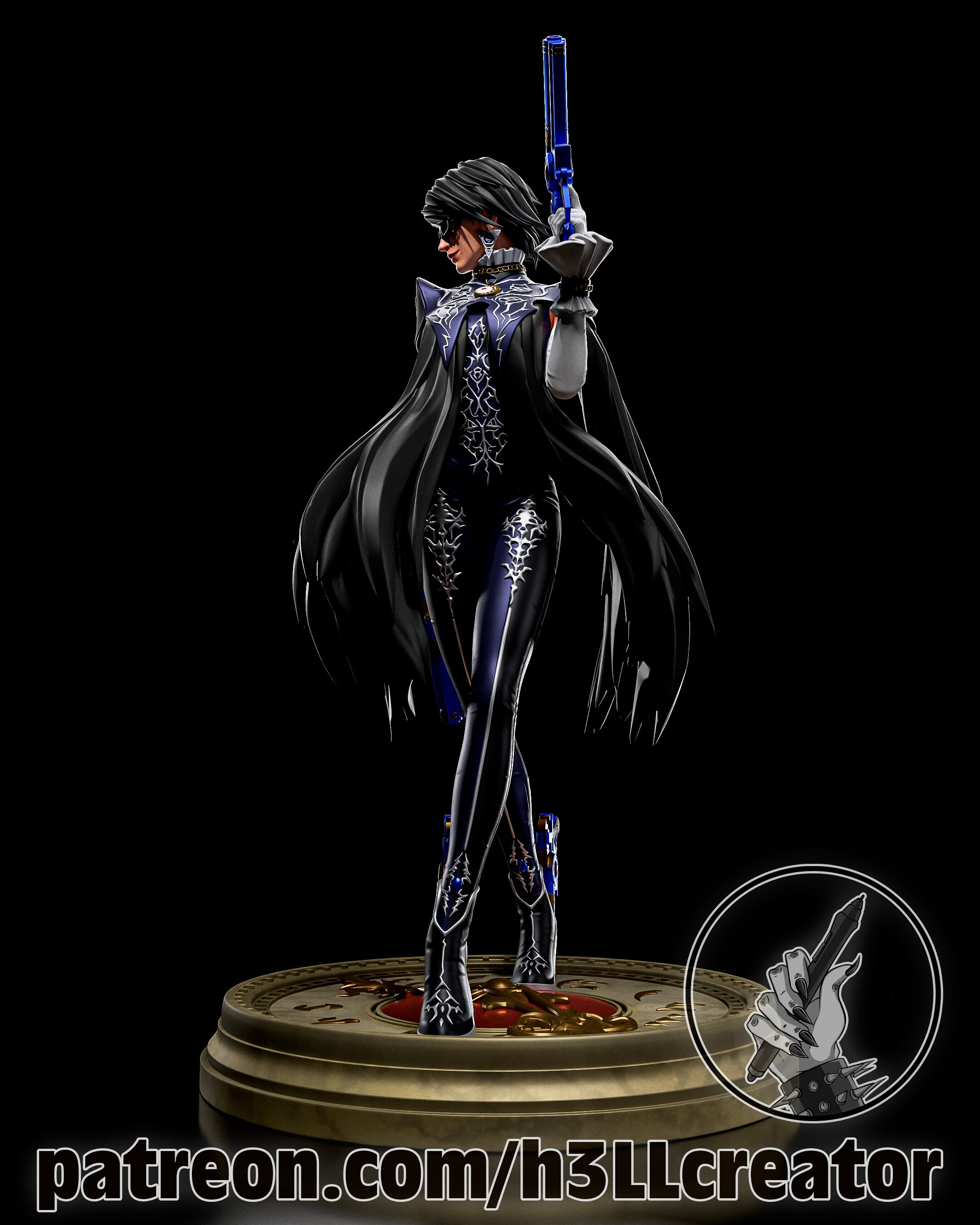 ベヨネッタ フィギュア | 未塗装の耐久性のある樹脂 3D プリント ベヨネッタ フィギュア | 未塗装の耐久性のある樹脂 3D プリント