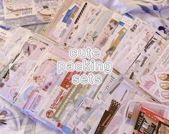 kpop cute aesthetic packing theme sets // packing supplies for kpop photocards