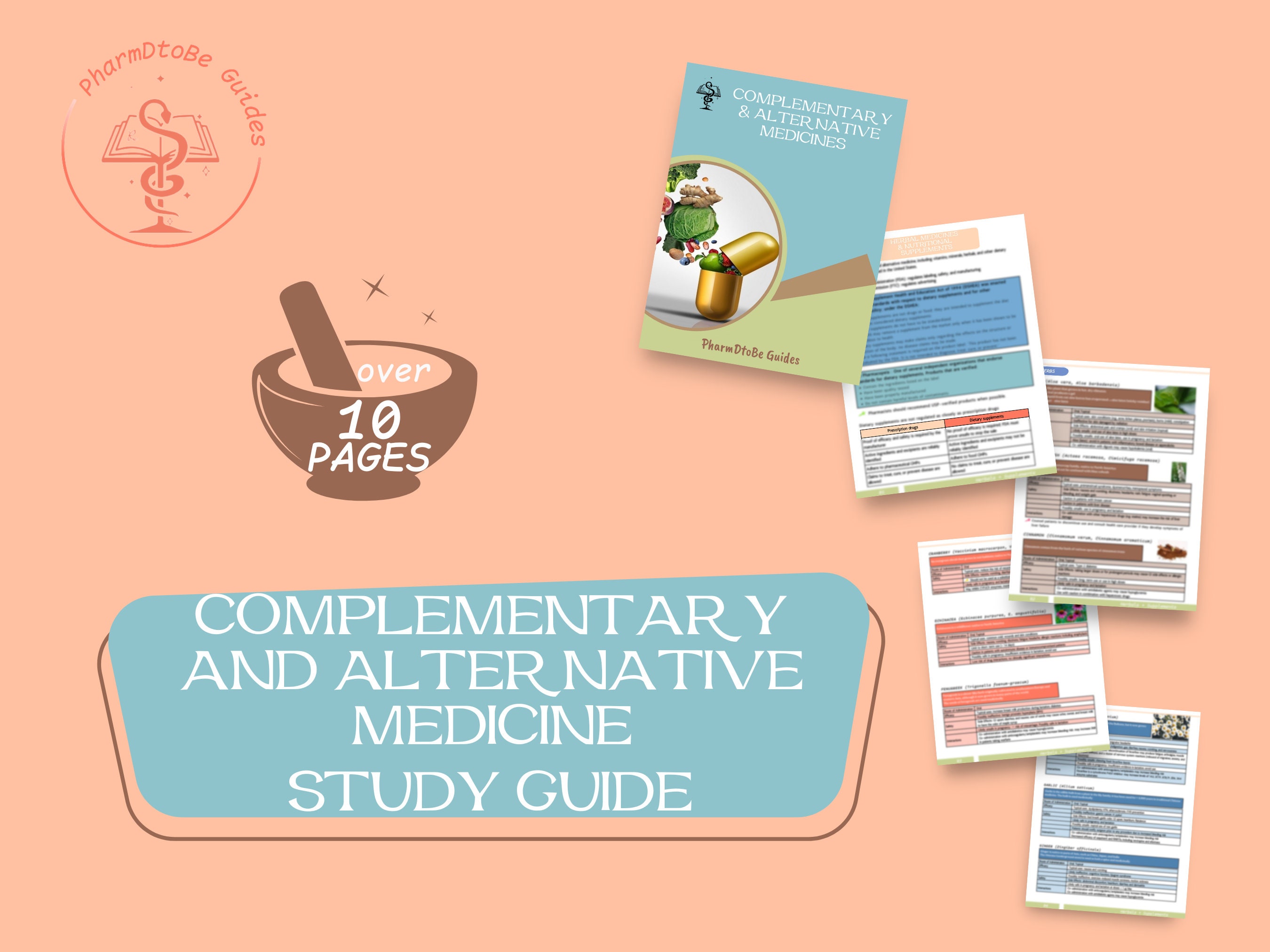 Complementary & Alternative Medicine Study Guide Herbals Etsy