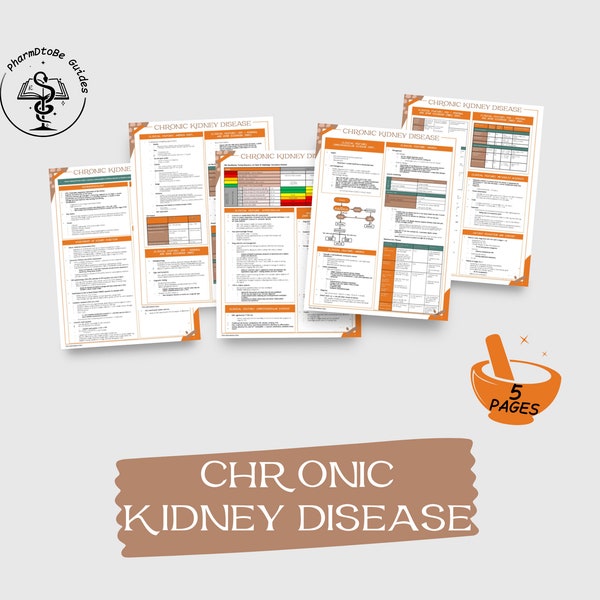 Chronic Kidney Disease (CKD) Study Guide | Renal | Pharmacy Student | NP & PA Student| Pharmacology| Pharmacy Study Guide | Digital Download
