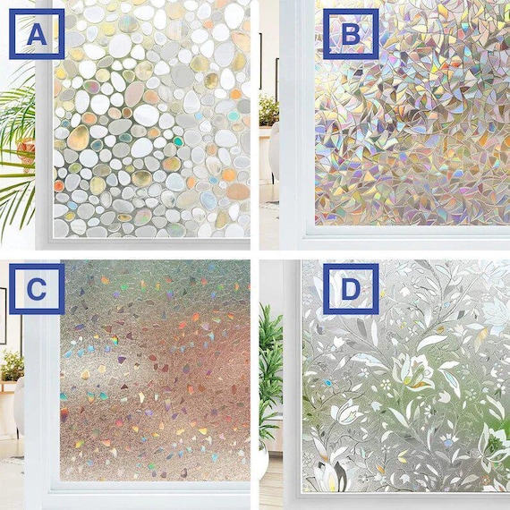 Film Vitrage Décoratif Arc-en-ciel - 90x300 Cm - Non Adhésif, Amovible - Protection UV Pour Fenêtres Maison/bureau