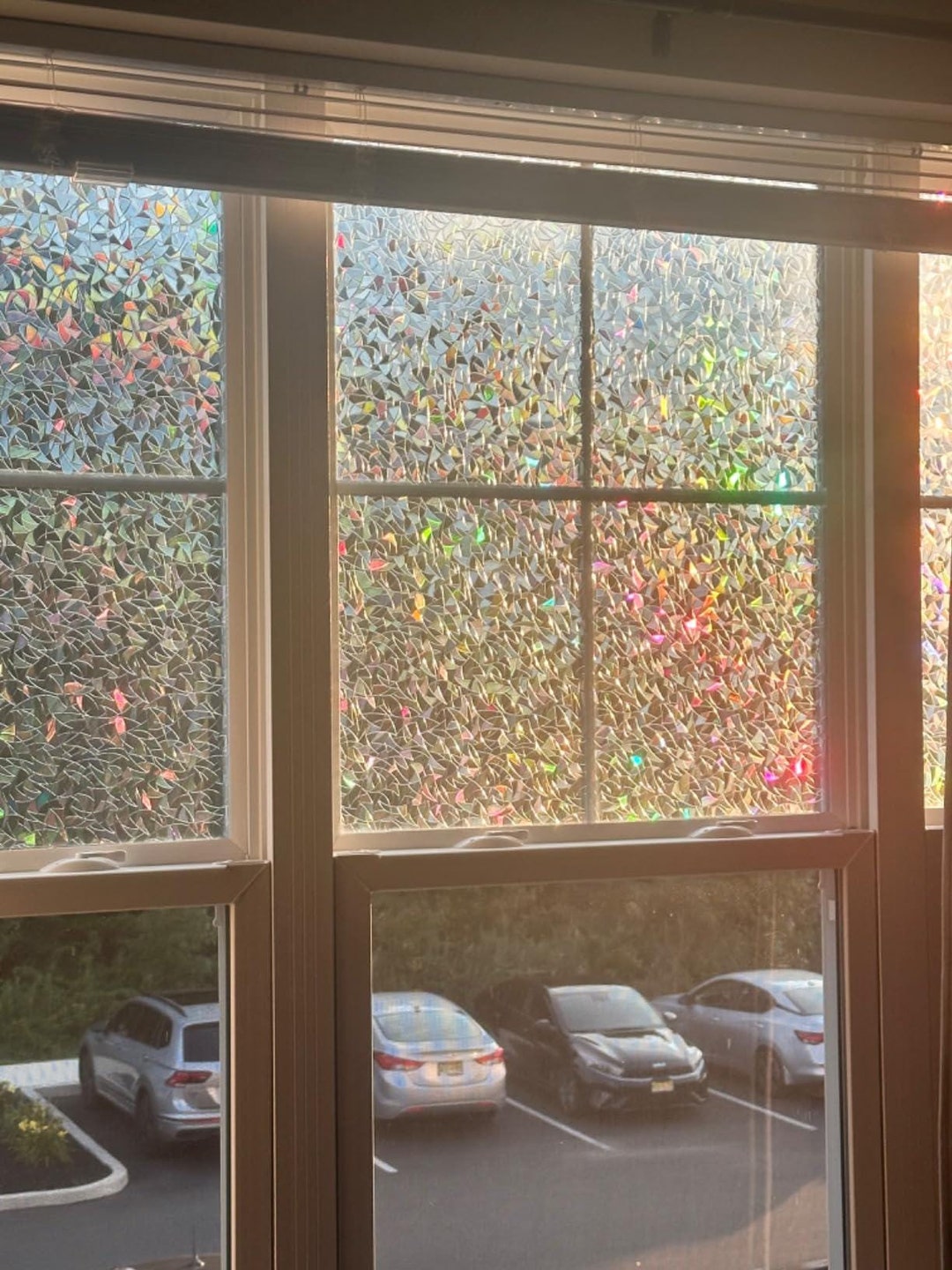 3D Rainbow Window Film, Decorative, Anti-uv, Self Adhesive Vinyl Static ...