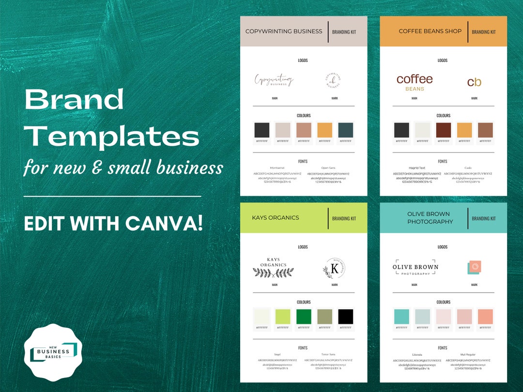 Canva Brand Kit Template | Mini Brand Board Template | Branding Kit for ...