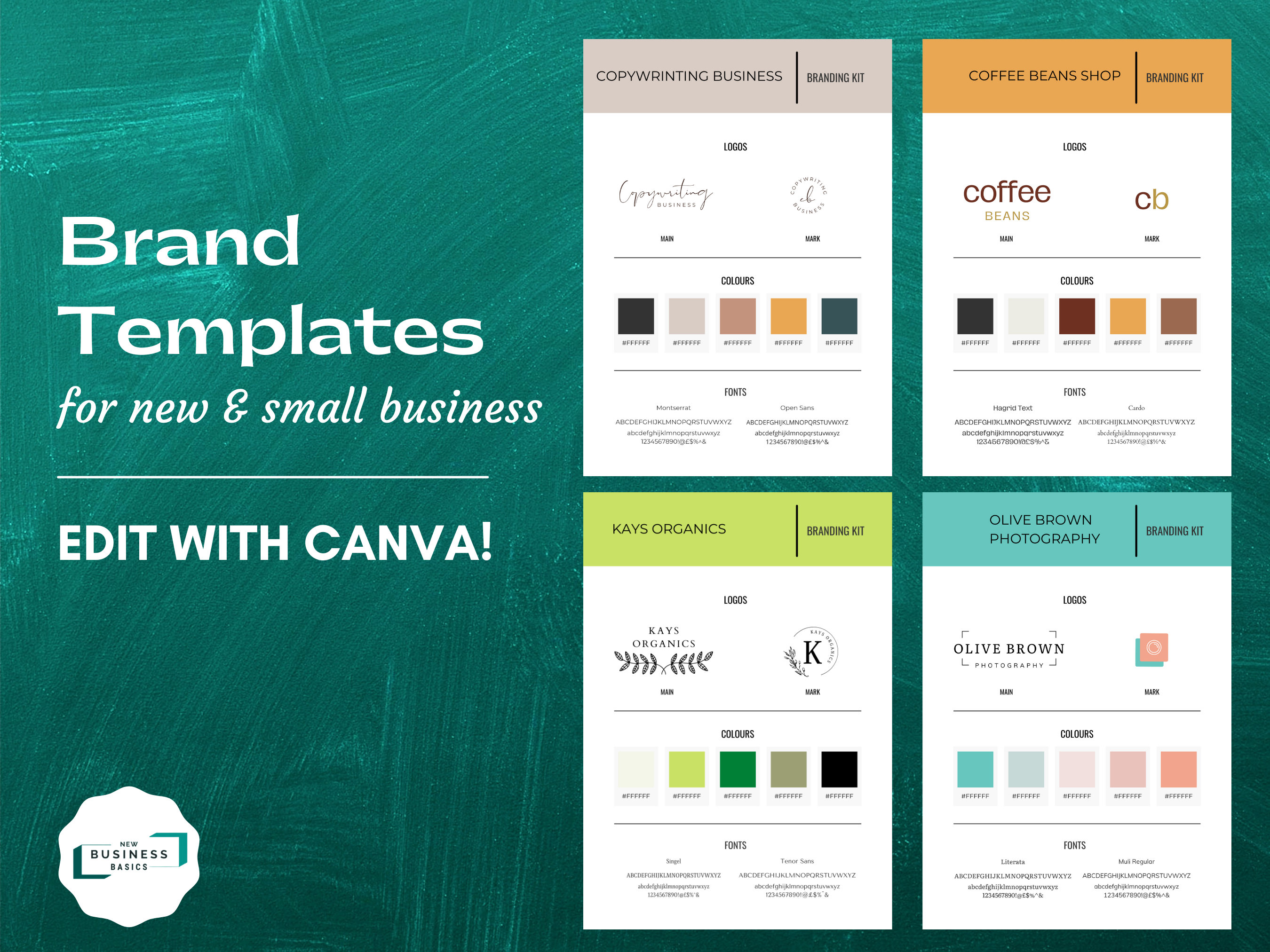 Canva Brand Kit Template | Mini Brand Board Template | Branding Kit for ...
