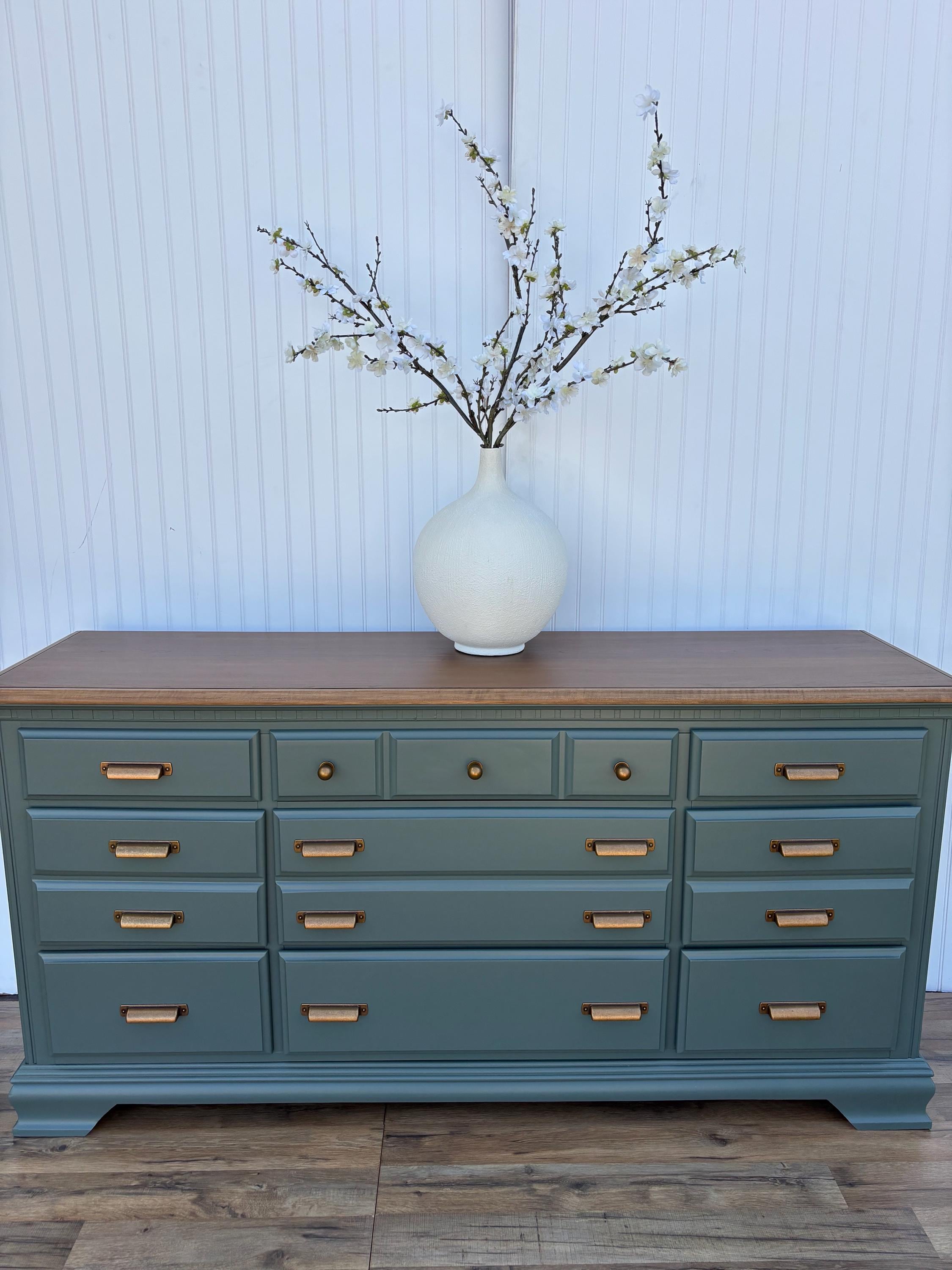 Sold - Refinished 9 - Drawer Dresser - Etsy