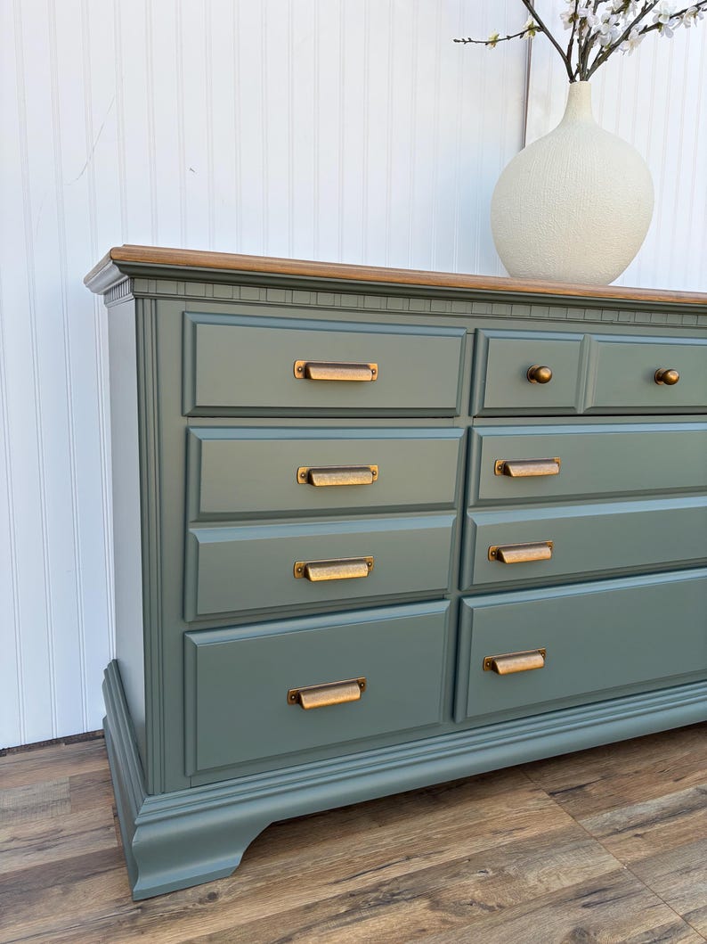 Sold - Refinished 9 - Drawer Dresser - Etsy