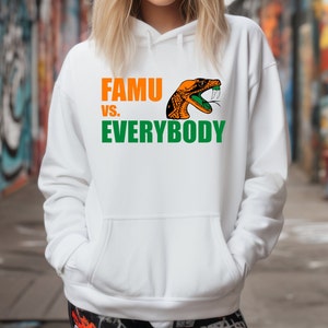 Famu contro tutti, Stili multipli, FAMU College Apparel, HBCU, Rattlers United, FAMU Homecoming, Verde e arancione, Tally, 2023