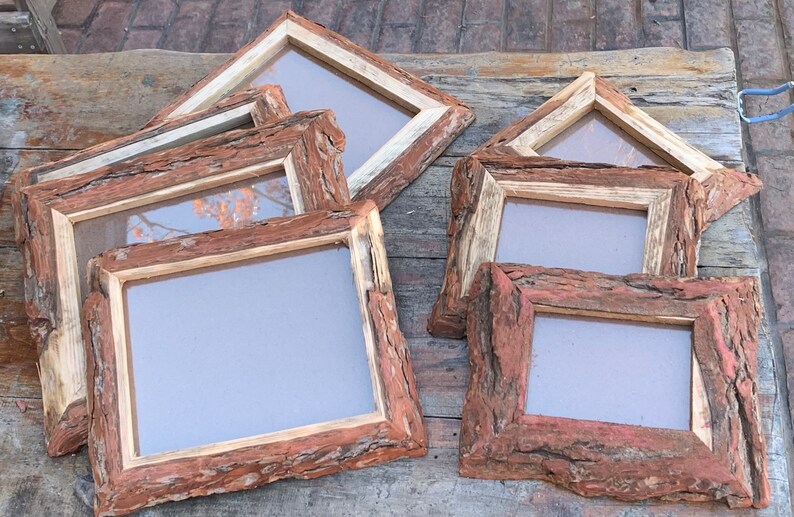 Live Edge Picture Frame Wood Frame With Bark Natural Look. Etsy