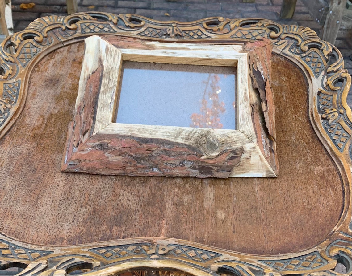 Live Edge Picture Frame Wood Frame With Bark Natural Look. Etsy
