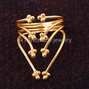 Arthritis Ring Finger Splint Ring Knuckle Ring Trigger Finger Ring Deviation Ring Mallet Finger Ring Adjustable Ring, Gold Plated Ring