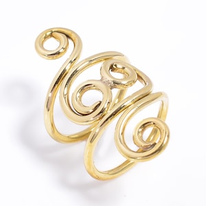 Arthritis Ringer Splint Adjustable Ring, 925 sterling silver,  Gold Wire Wrapped Ring, EDS Finger Splint Ring,Trigger Finger Ring,Thumb Ring
