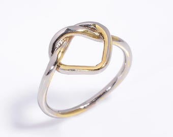 Heart Knot Ring, Love Knot Ring, Gold Infinity Knot Ring, Heart Knot Ring Gold, Gold Stacking Rings, Gold Knot Ring, Silver Knot Ring