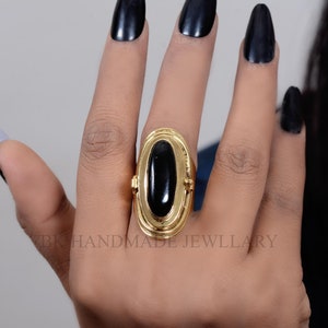 Black Onyx Ring ,Onyx Ring, Compartment Ring, Poison Ring, Secret Box Ring, Statement ring, Pill  Box Ring Jewelry, Boho Ring ,Gift Ring