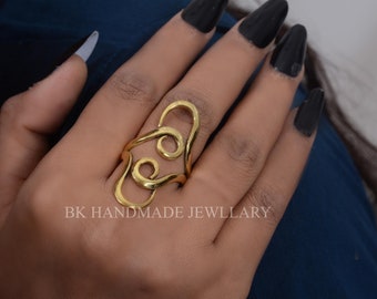 Arthritis Finger Splint Ring, Trigger Finger Rings, Handmade Silver Ring, Lateral Deviation Support Ring, Textured Silver, Gift Jewelry